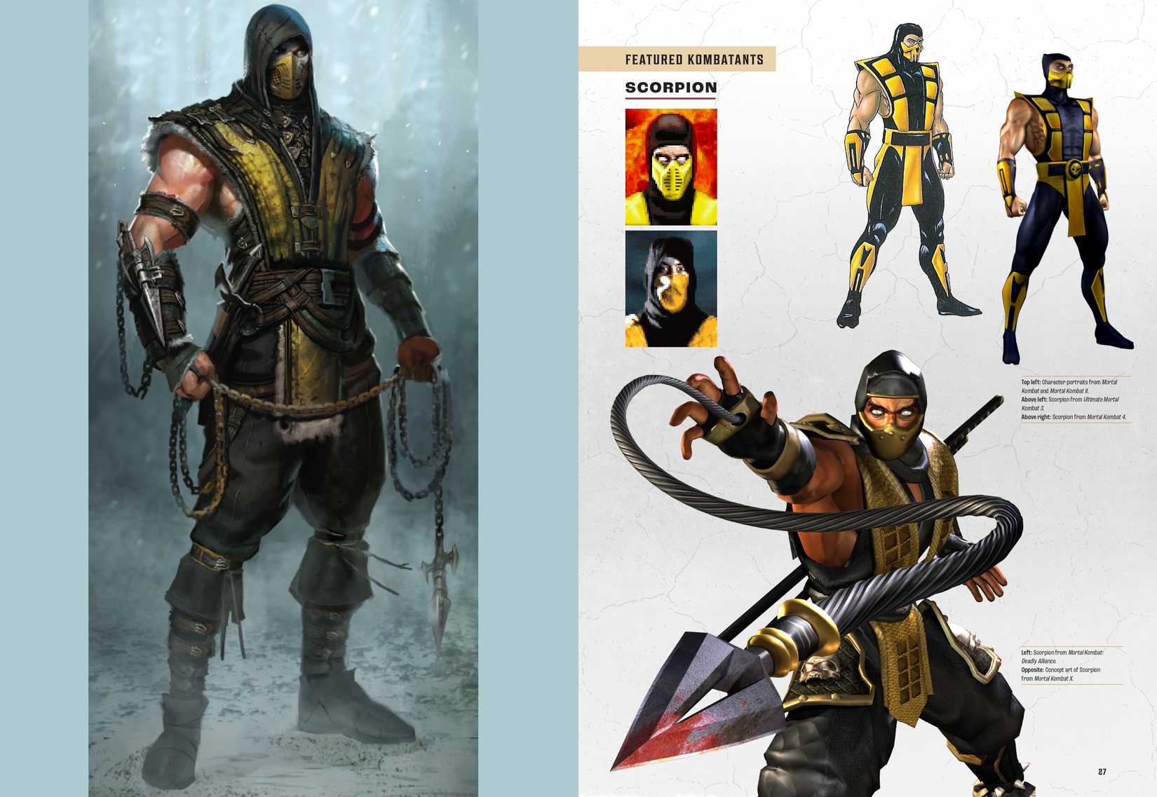 Scorpion art in Mortal Kombat: Flawless Victory